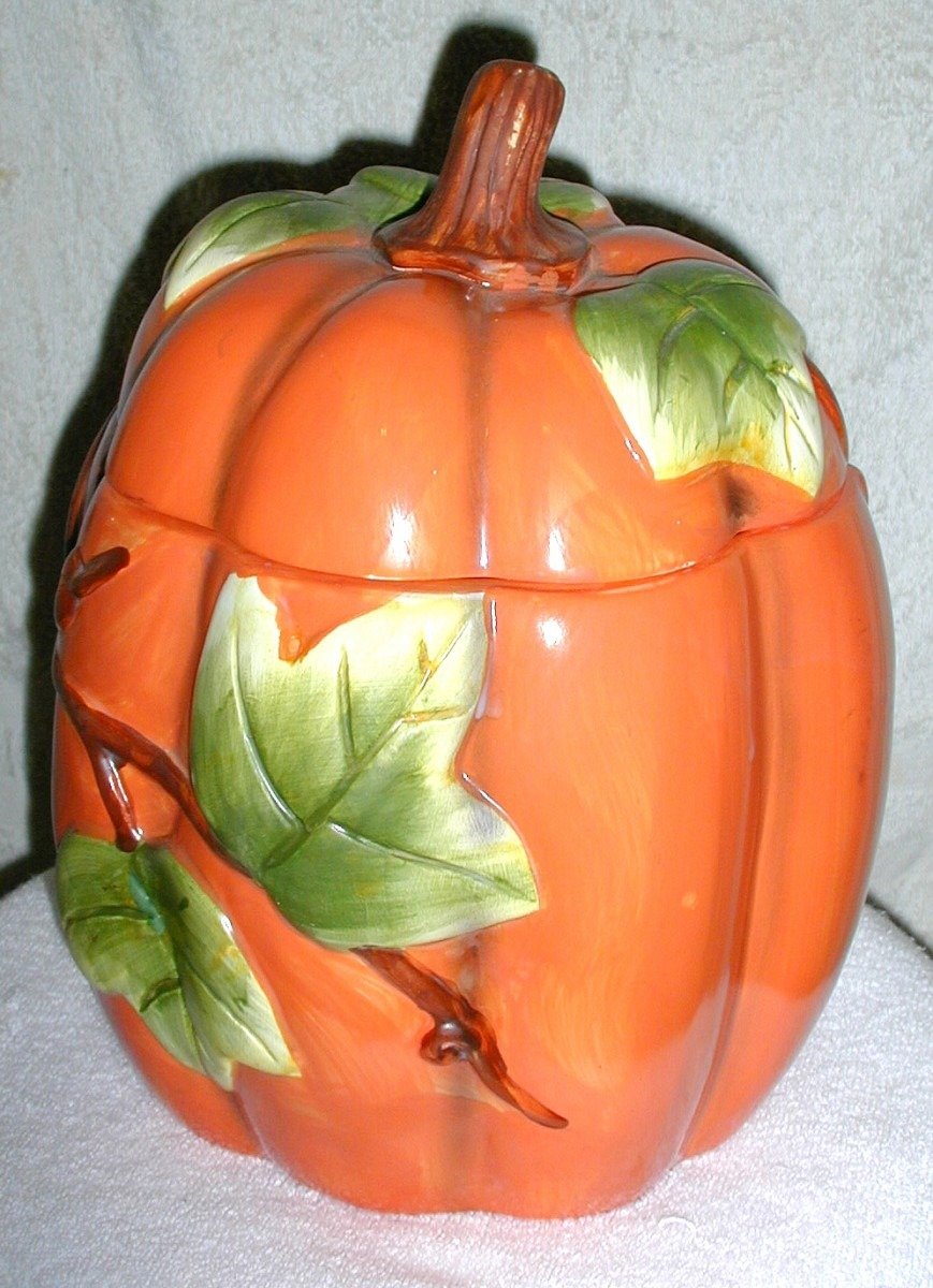 Pumpkin Cookie Jar Maker Unknown With Extra Pieces From Collector