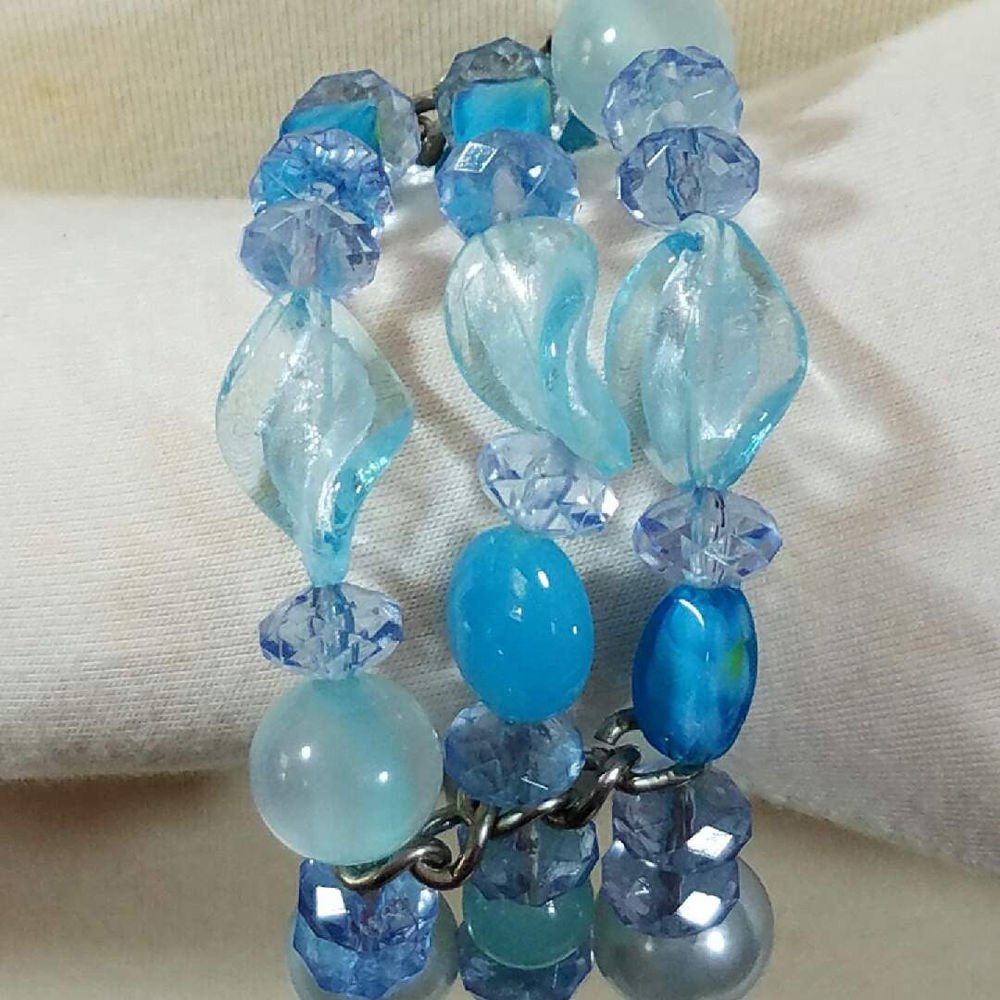 Cookie Lee Jewelry Turquoise 3 Row Bracelet Set Rep Sample New