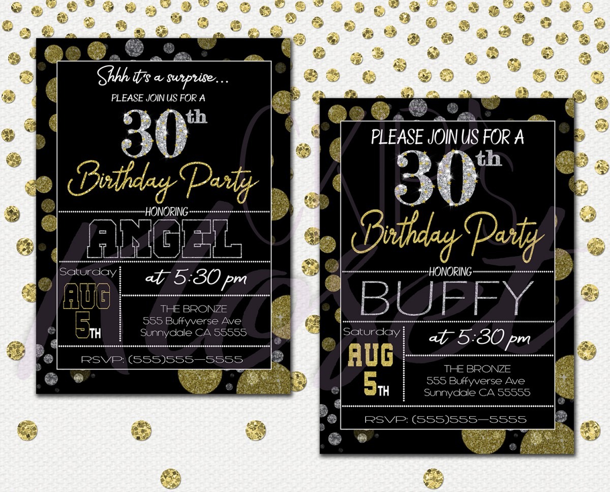 Surprise 30th Birthday Invitations For Him Or Her â Mens Or Womens