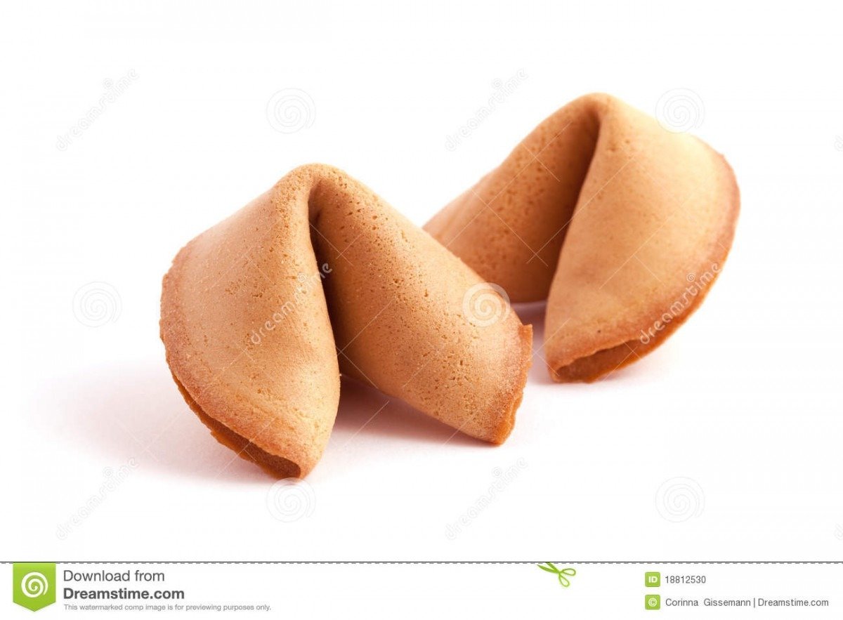 Two Fortune Cookies Stock Photo  Image Of Nobody, Nutrition