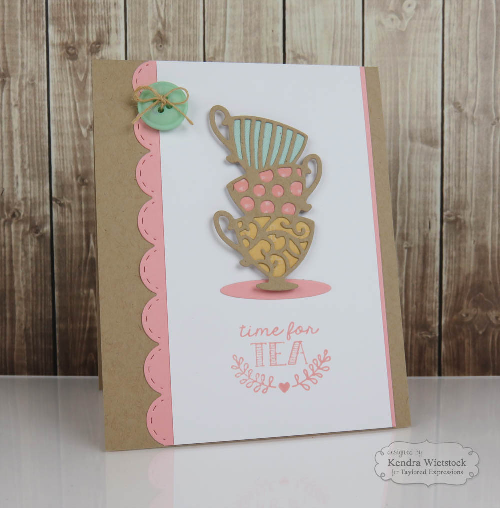 Vintage Colorful Handmade Tea Party Invitation Card