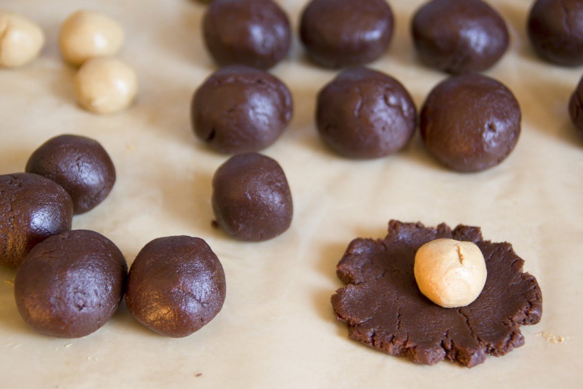Peanut Butter Filled Chocolate Cookies