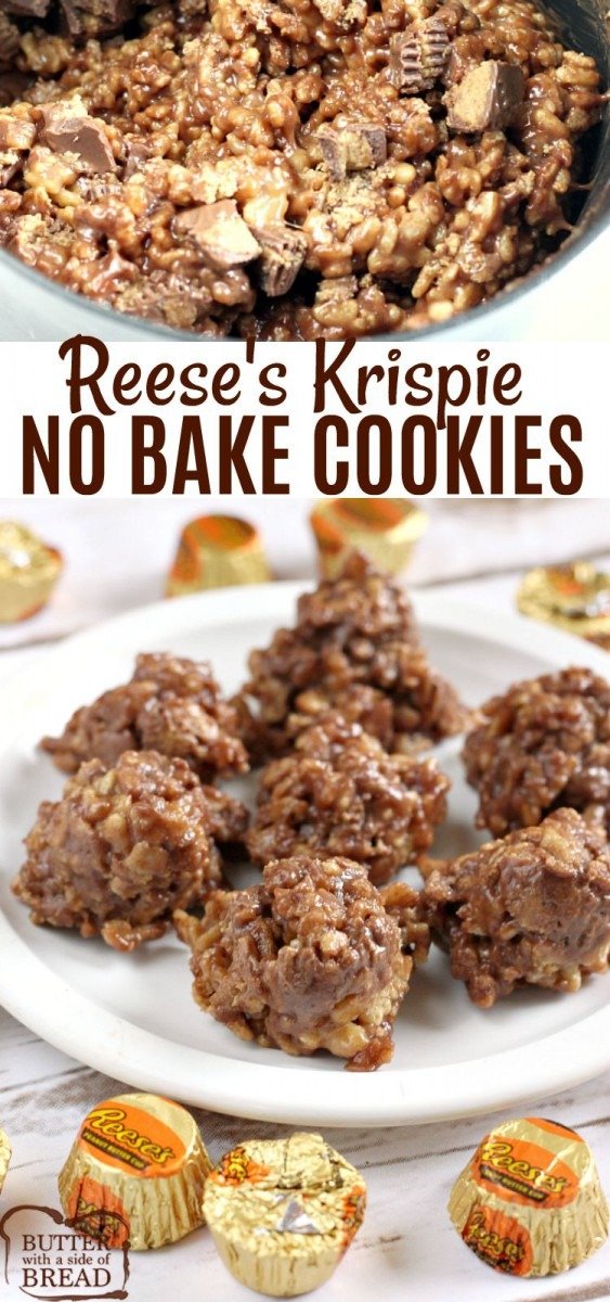 Reese's Krispie No Bake Cookies Are Full Of Chocolate, Reese's