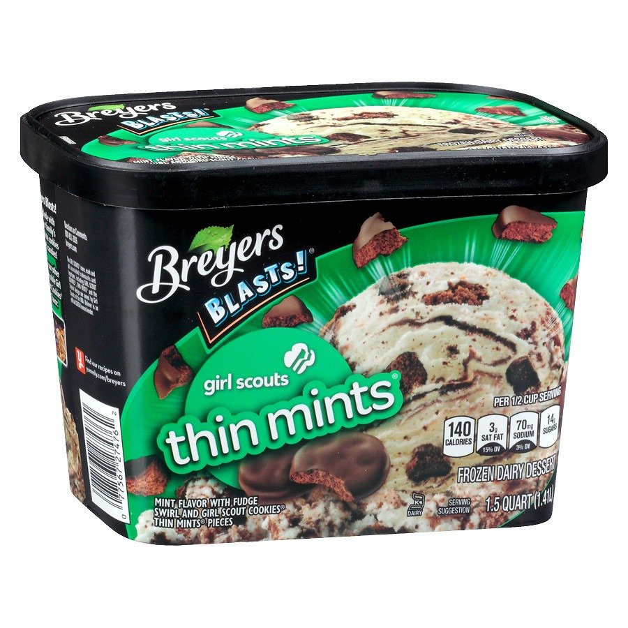 Breyers Blasts Ice Cream Girl Scout Thin Mints