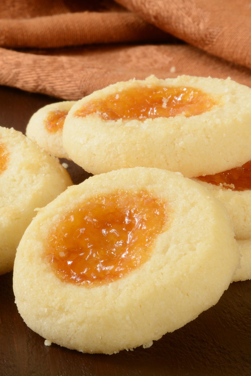 Apricot Cream Cheese Thumbprint Cookies