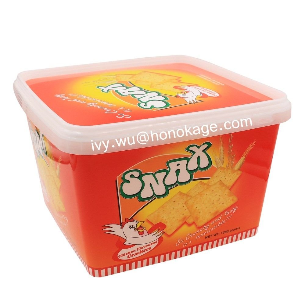 2 5l Rectangular Iml Plastic Cookie Box With Printing,cheap