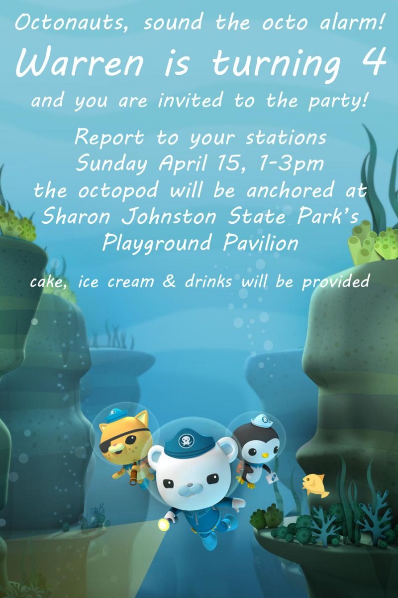 W's Octonauts Invitation I Made