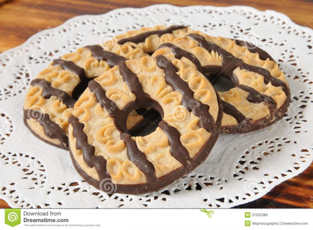 Striped Shortbread Cookies Stock Images