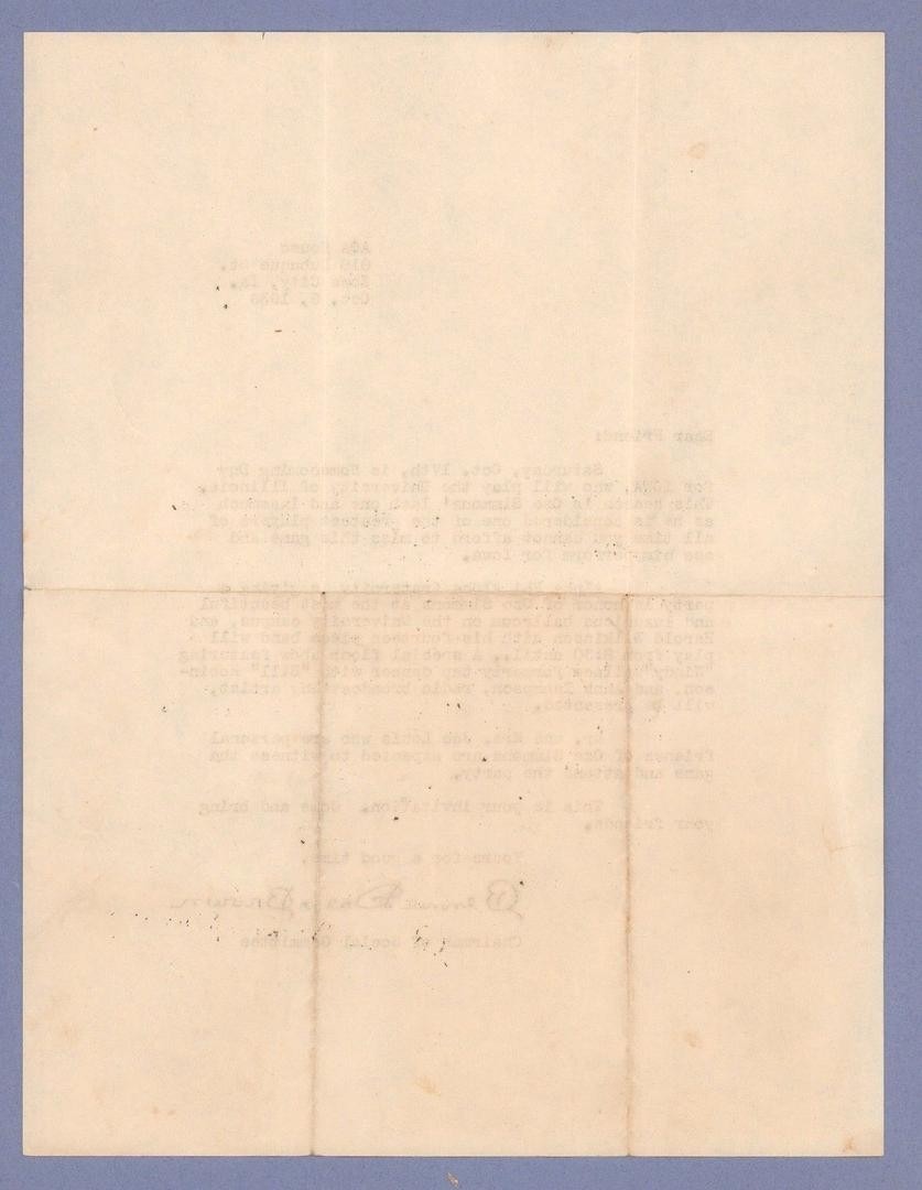 Invitation Alpha Phi Alpha Frat Party 1936 Iowa Ozzie Simmons
