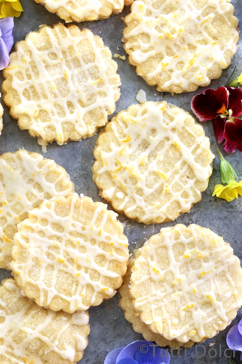 Lemon Lavender Shortbread Cookies
