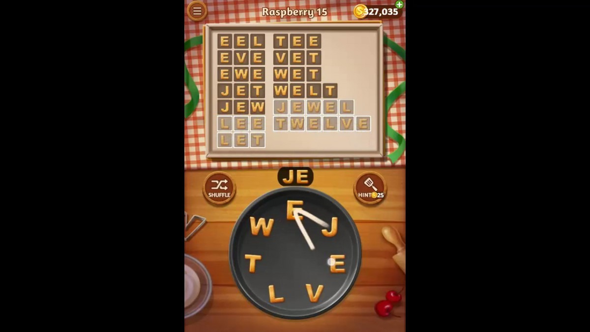 Word Cookies Raspberry Pack Level 15 Answers
