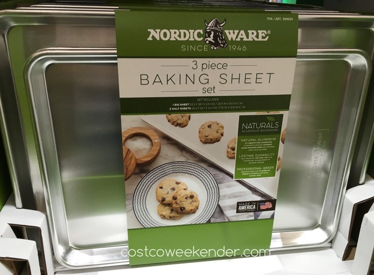 Nordic Ware 3 Piece Aluminum Baking Sheet Set
