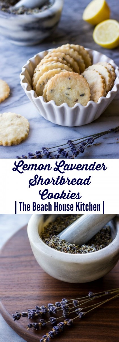 Lemon Lavender Shortbread Cookies