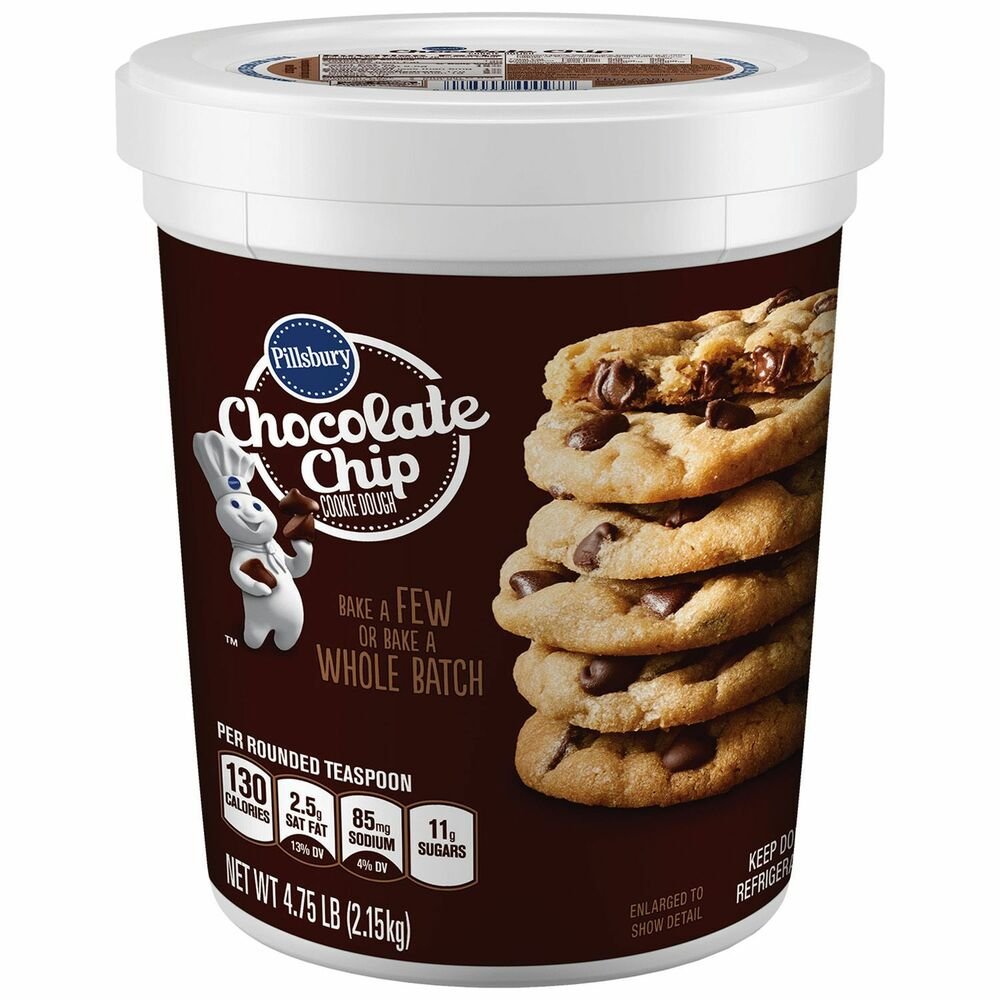 Pillsbury Chocolate Chip Cookie Dough (4 75 Lb  Tub) 18000400973
