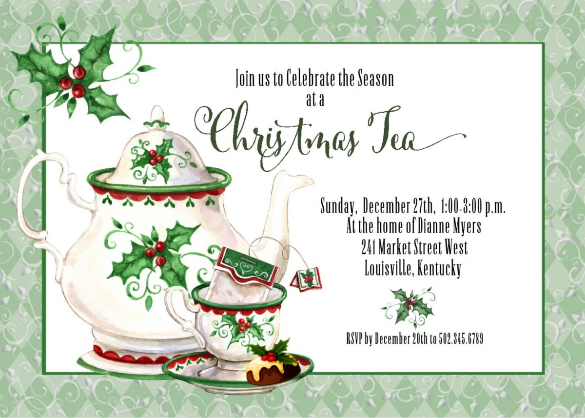 Inspirations  Casual Tea Party Invitations Designs For Your