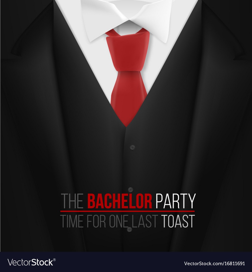The Bachelor Party Invitation Template Realistic Vector Image