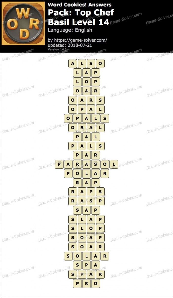 Word Cookies Top Chef