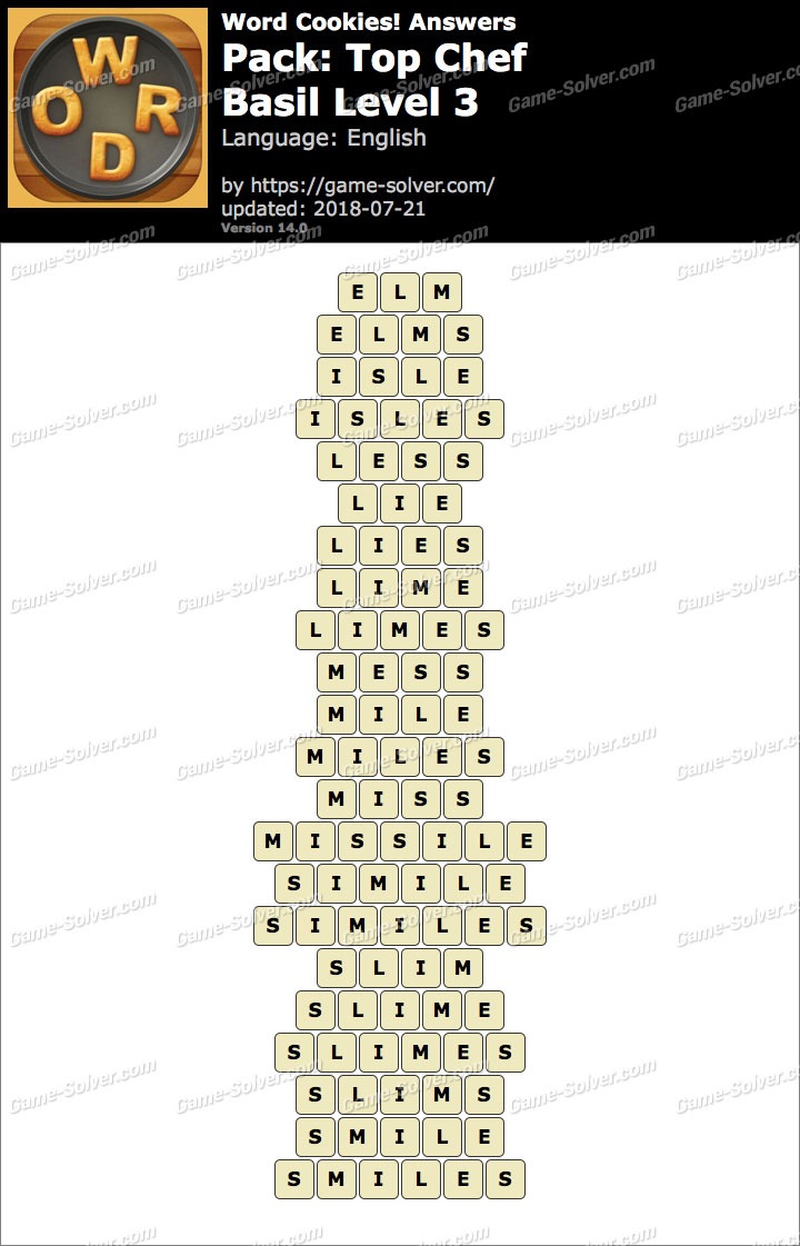 Word Cookies Top Chef
